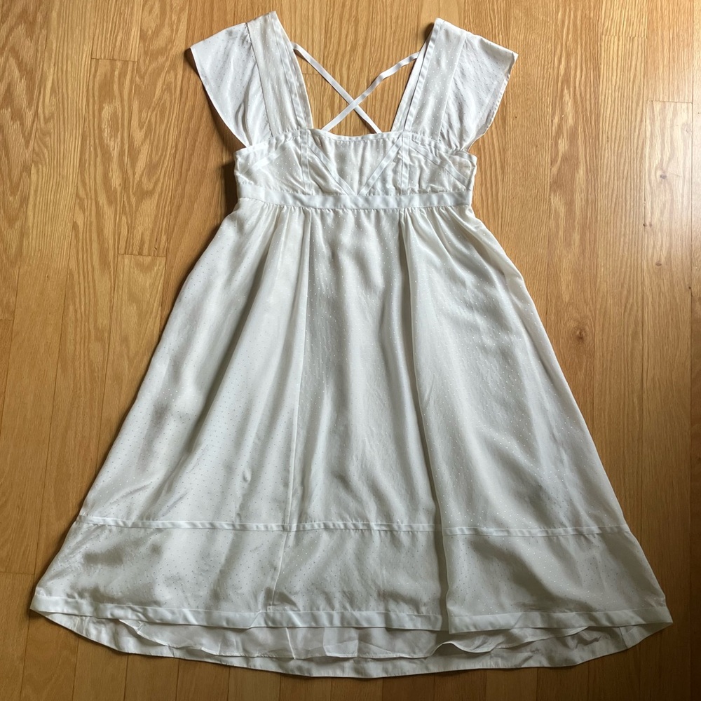 NWOT Elegant Ivory Sleeveless Dress size 4